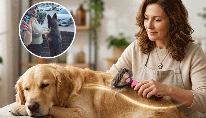 PetEase™ | Professional 2-in-1 Pet Grooming & Deshedding Tool